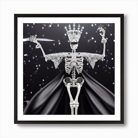 Skeleton With Crown Poster