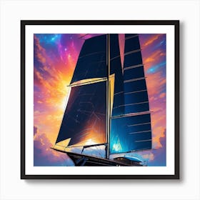 Sailboat In The Sky 1 Art Print