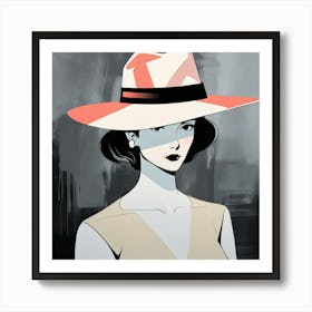 Woman in a Hat 9 Art Print