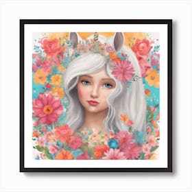 Unicorn Girl Art Print