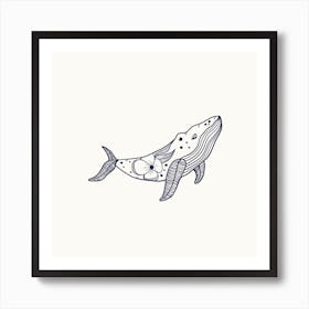 Whale Square Art Print