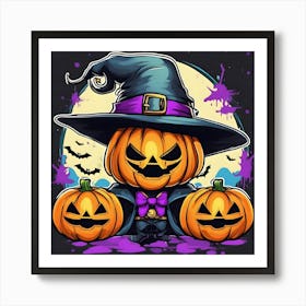 Halloween Pumpkins Art Print