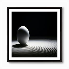 3d rendering of abstract black and white Art Print