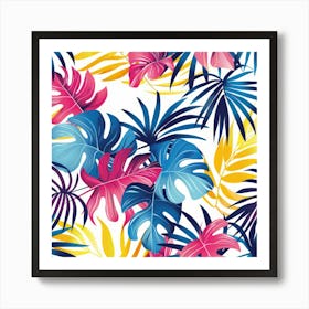 Tropical Leaves Seamless Pattern 5 Art Print