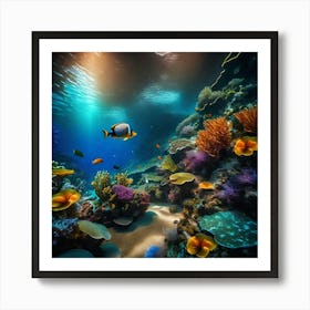 Underwater Coral Reef Art Print