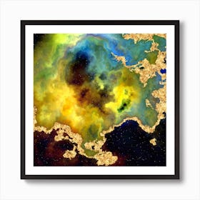 100 Nebulas in Space with Stars Abstract n.042 Art Print