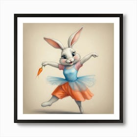 Bunny Dance 4 Art Print