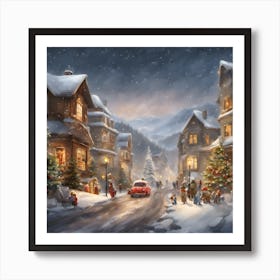 Christmas Village Art Print