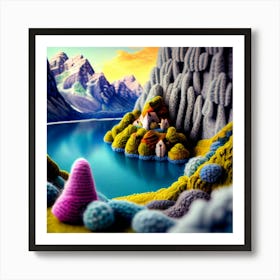 Knitted Landscape Art Print