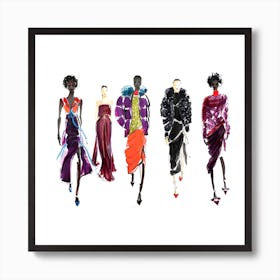 Ny Fashion 2 Square Art Print