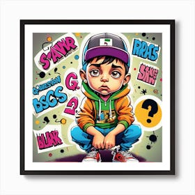 Young Boy In A Hat Art Print