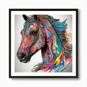 Colorful Horse Art Print