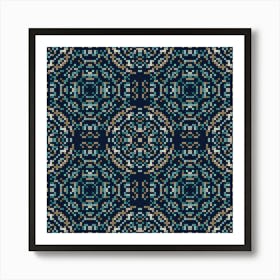 Abstract geometrical pattern with hand drawn decorative elements 5 Art Print