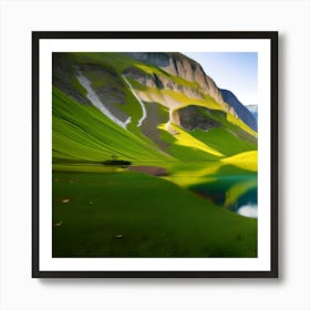 Lake In The Mountains Art Print