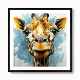 Giraffe Face Art Print