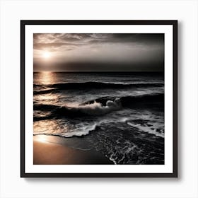 Sunset At The Beach 534 Art Print