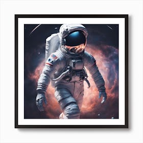 Astronaut In Space 1 Art Print