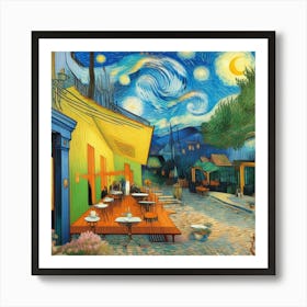 Van Gogh Painted A Cafe Terrace At The Edge Of The Universe (2) Art Print