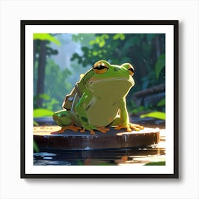 Frog sitting Art Print