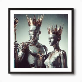 Robot Couple 1 Art Print