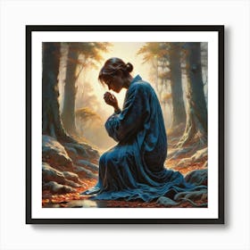 Prayer In The Woods 1 Art Print