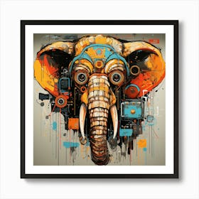 Elephant Head 2 Art Print