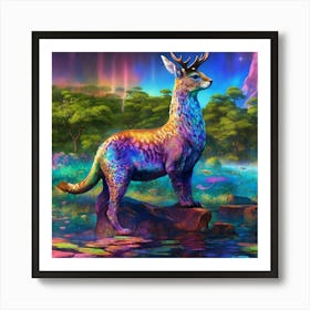 Deer In The Forest 4 Art Print