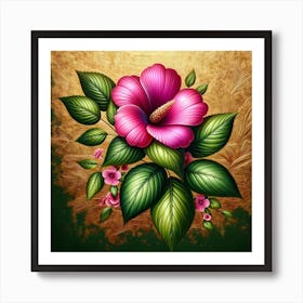 Hibiscus Flower Painting Art Print