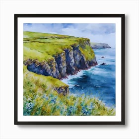 Ocean Cliffs Art Print