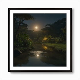 Full moon  Art Print