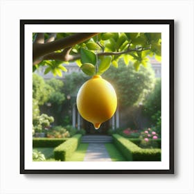 Lemon Tree In The Garden 2 Art Print