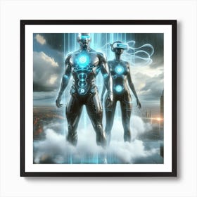 Futuristic Couple 54 Art Print