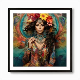 Bohemian Woman Art Print