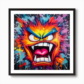 Splatter Monster Art Print