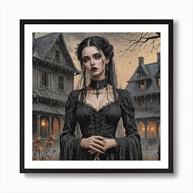 Gothic Girl 1 Art Print