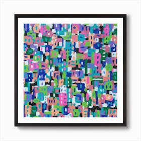 Geometric Colors Abstract  Art Print