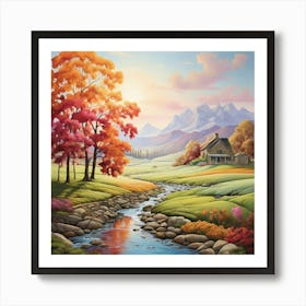 Autumn Creek Art Print