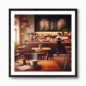 Coffee Shop Interior Art Print