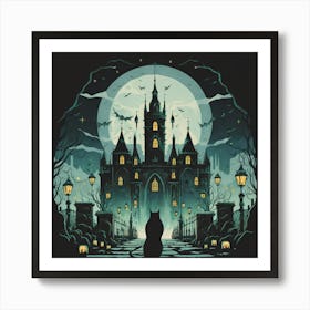 Halloween Castle 2 Art Print