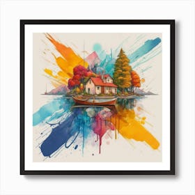 Stunning watercolor landscapes 2 Art Print