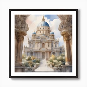 architecteur Color harmony Heaven Watercolor 1 Art Print