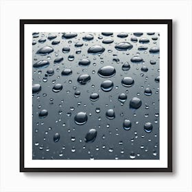 Raindrops On A Car 1 Art Print