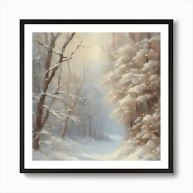 Snowy Path Art Print