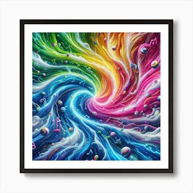 Rainbow Swirl Art Print