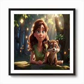 Little Disney girl Art Print