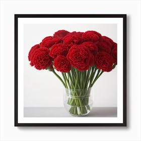 Red Carnations Art Print