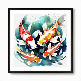 Koi Fish watercolour 1 Art Print