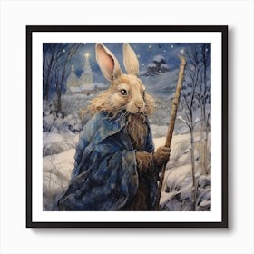 Eilion, A Winter Wonderland Magical Creature of the Enchanted Lands Art Print