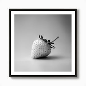 Black And White Strawberry Art Print