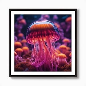 Beautiful Jelly Fish Art Print